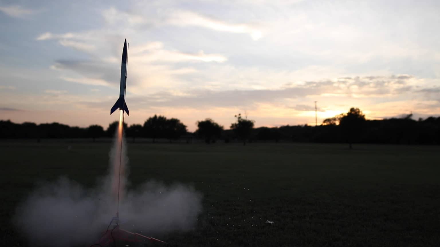 model rockets at target